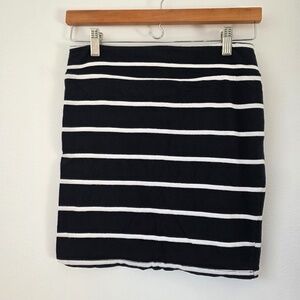 Xhilaration Black and White Striped Mini Skirt - XS
